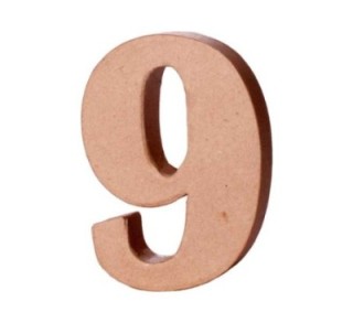 numero papel mache innspiro 10cmx1.7cm 9