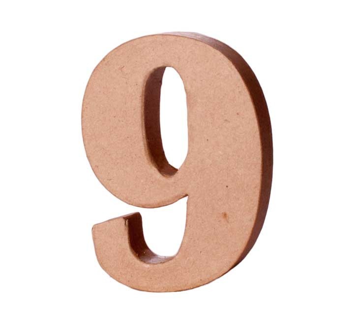 numero papel mache innspiro 10cmx1.7cm 9