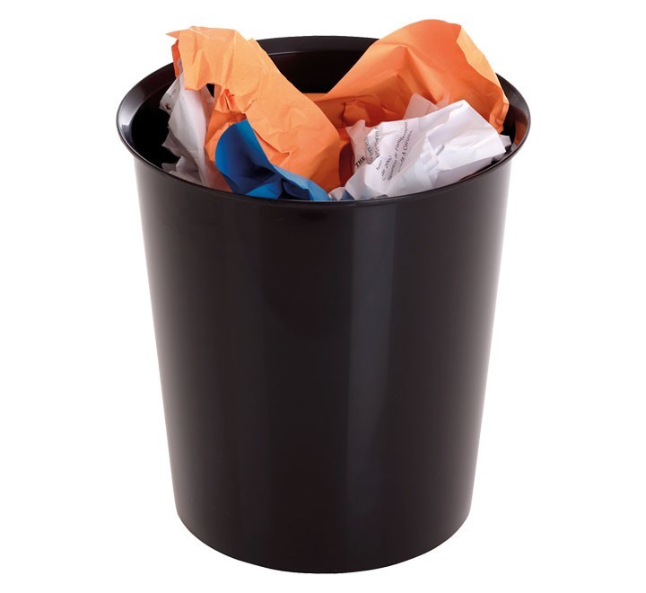 papelera plastico a series 14l negro 305as 02