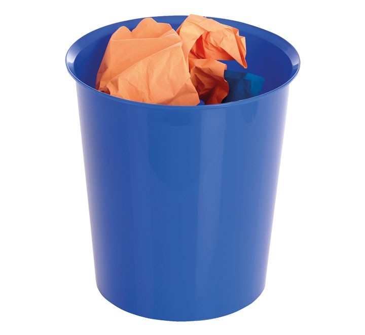 papelera plastico a series 14l azul 305as 07