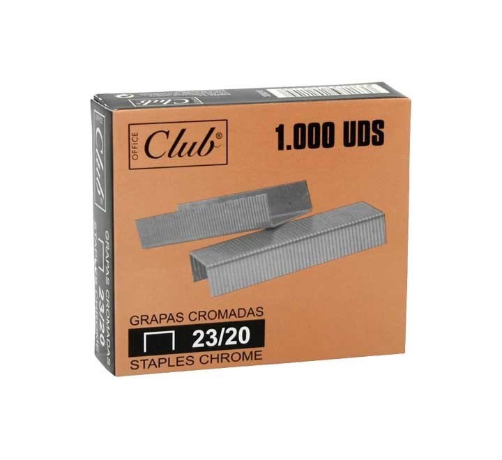 caja 1000 grapas office club 23/20 galvanizadas