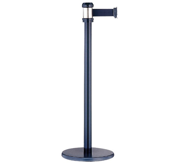 pack 2 poste separador metal 93cm c/cinta negra 2m