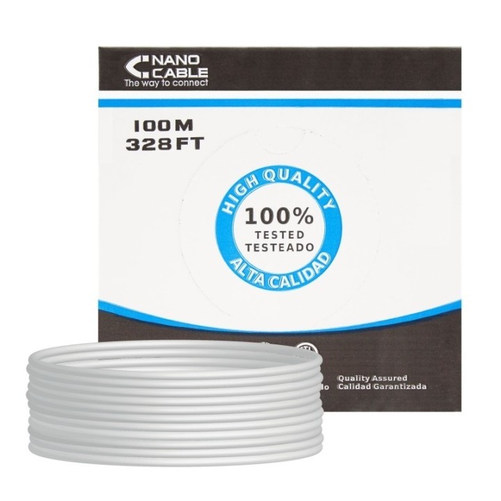 nanocable bobina cable rj45 cat6 ftp 100m  cobre
