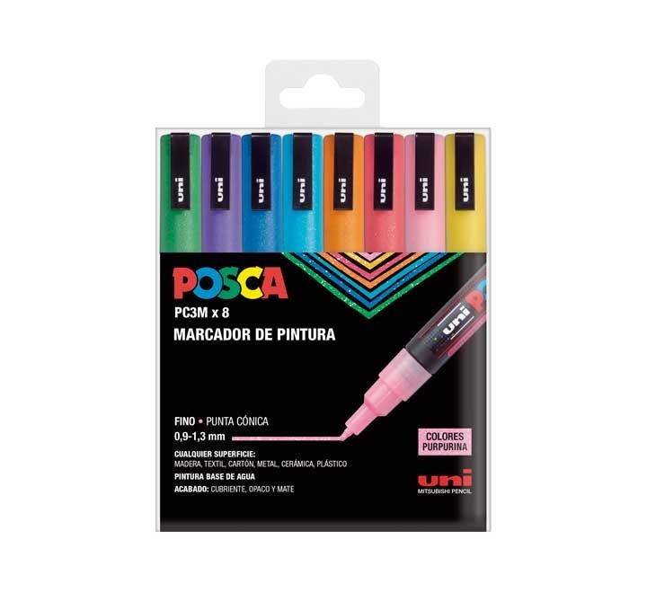 est. 8 marca. uniball posca sparkling pc3m/8c stdo