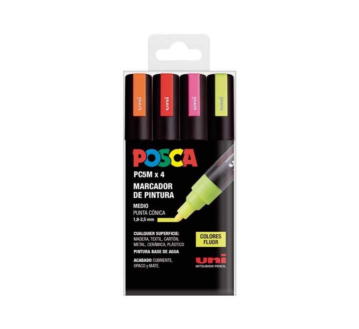 est. 4 marca. uniball posca fluor pc5m/4c stdo