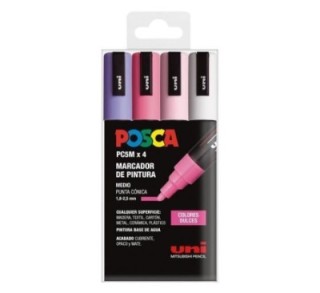 est. 4 rotuladores uni ball posca pc5m dulces
