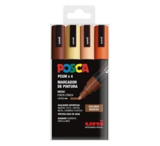 est. 4 rotuladores uni ball posca pc5m madera