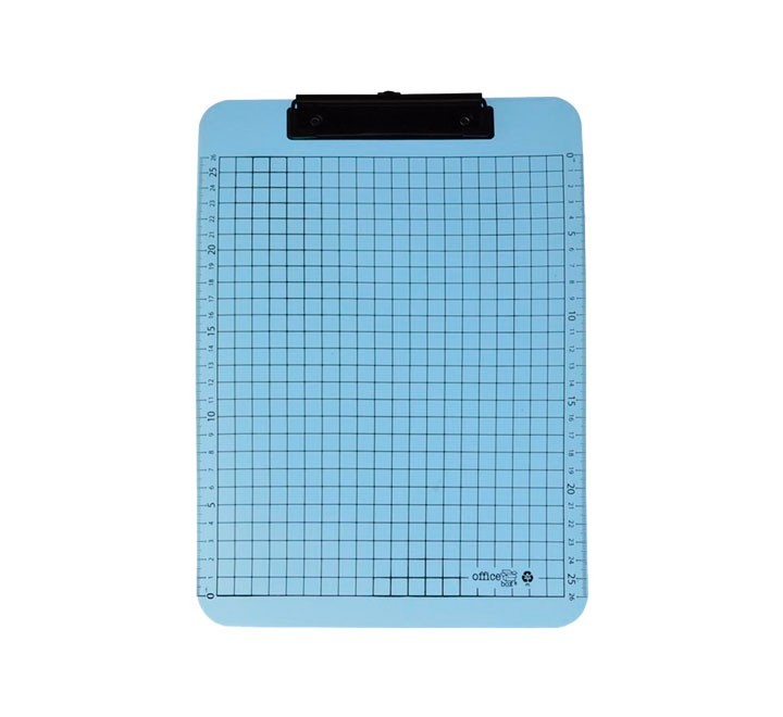 soporte con pinza a4 office box azul 9232