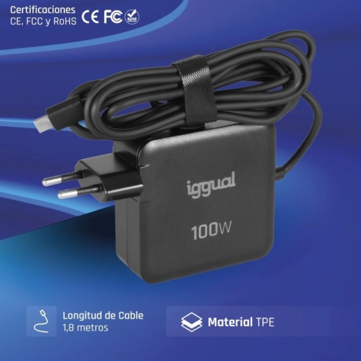 iggual cargador port?til y m?vil tipo c pd 100w
