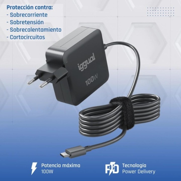 iggual cargador port?til y m?vil tipo c pd 100w