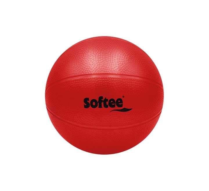 pelota poliv. rug. soft 14cm jim sports rojo 24224