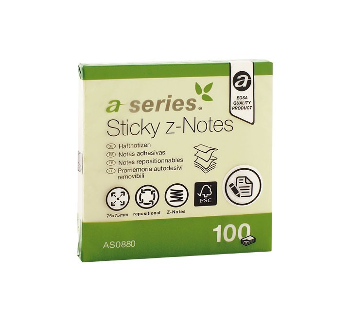 bloc notas adh. a series z notes 100h 75x75 ama
