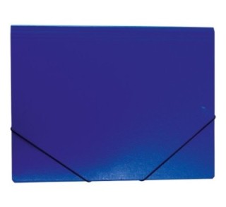 carpeta carton c/gomas sencilla fo azul