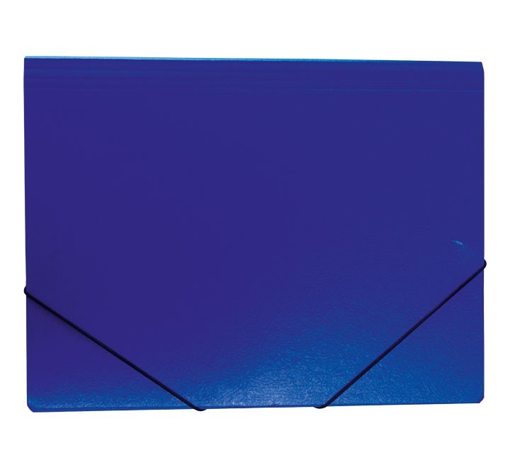 carpeta carton c/gomas sencilla fo azul