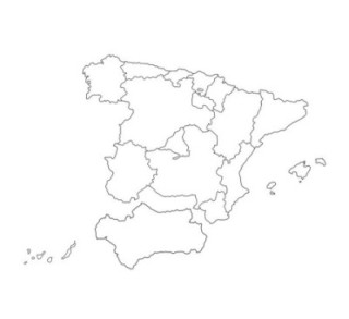 mapa espana gigante 71x62cm niefenver 1100112