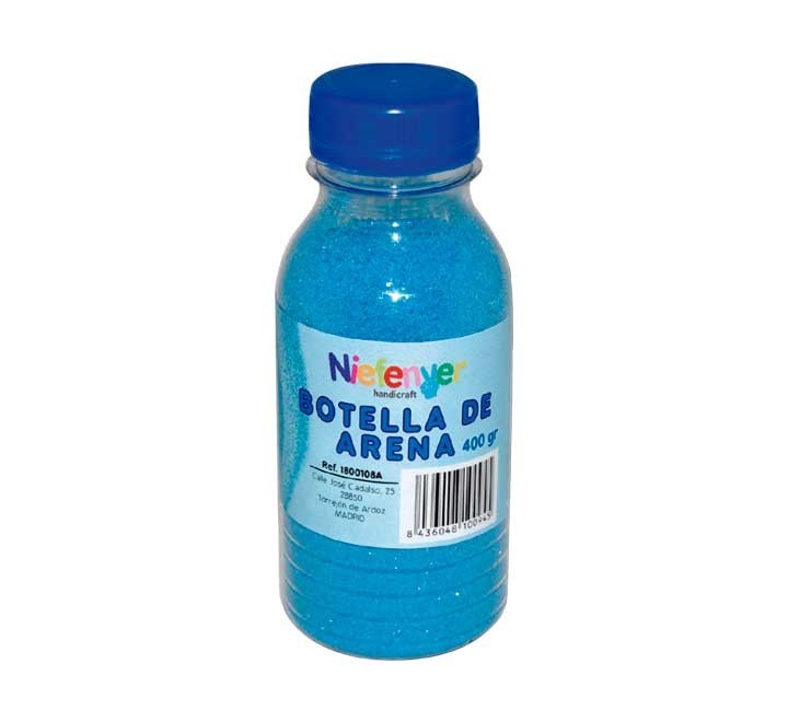 botella 400gr arena nat. fina niefenver azul