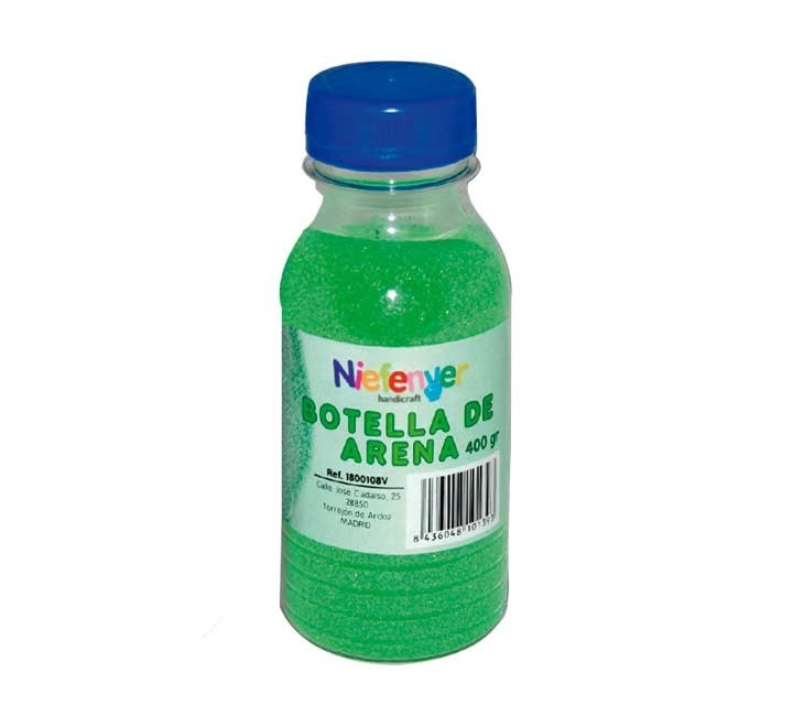 botella 400gr arena nat. fina niefenver verde