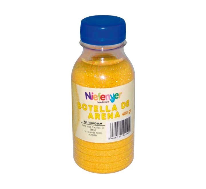 botella 400gr arena nat. fina niefenver amarillo
