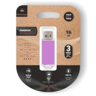 tech one tech basic pendrive 16gb usb 2.0 purple
