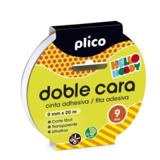 cinta adh. doble cara 20mx9mm plico 13311