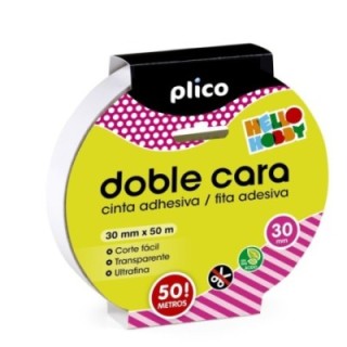 cinta adh. doble cara escolar 50mx30mm plico 13322