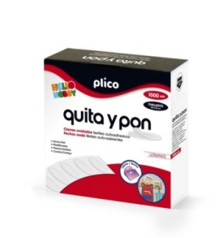 bl. 1000 mini cierre plico textil adh quita/pon bl