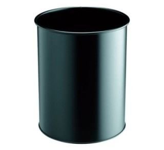 papelera metalica durable 15l negro