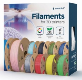 filamento gembird pla 1,75mm 200g rojo