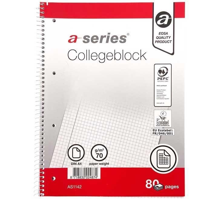 cuaderno esp. a series 80h a4 cuadr. 4 talad