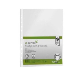 c. 100 fundas pp a4 11t a series 120m cristal