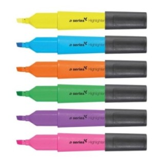 pack 6 marcad. fluorescente a series eco