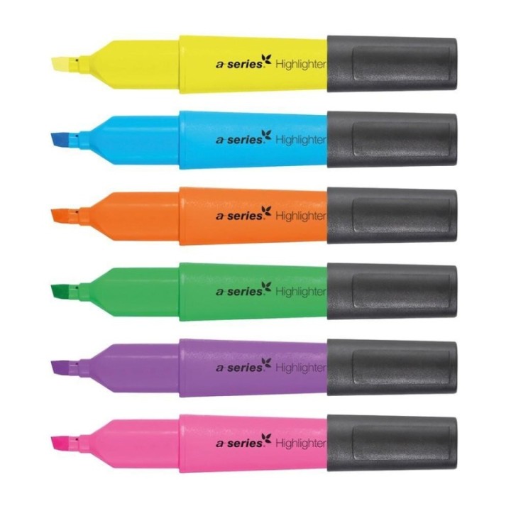 pack 6 marcad. fluorescente a series eco