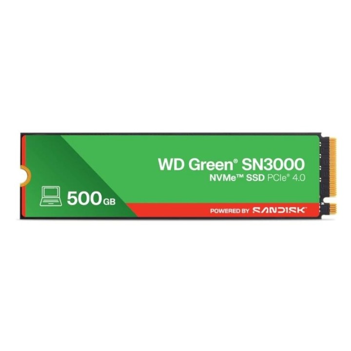 wd green sn3000 ssd 500gb pcie gen4  nvme