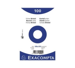 paq 100 fichas exacompta 100x150 liso 10502e