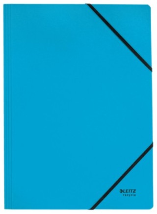 leitz carpeta de carton con gomas y sin solapas a4 recycle 100% azul leitz 39080035
