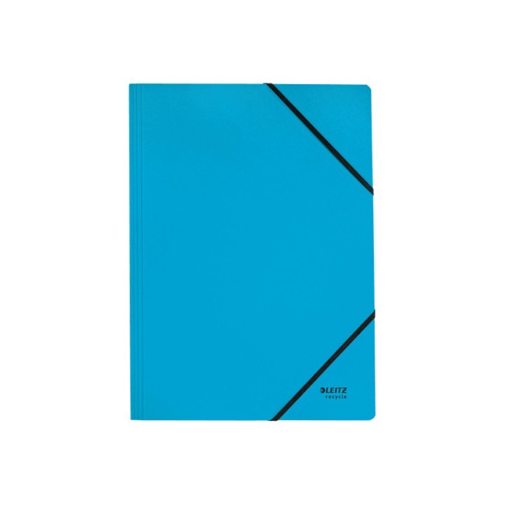 leitz carpeta de carton con gomas y sin solapas a4 recycle 100% azul leitz 39080035