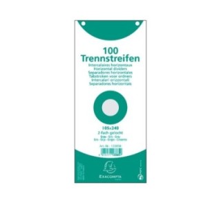 paq. 100 fichas sep. 105x240 exacompta gris