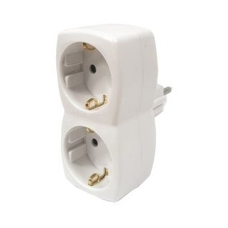 ladron de 2 tomas hama 00108876 3600w 250v color blanco