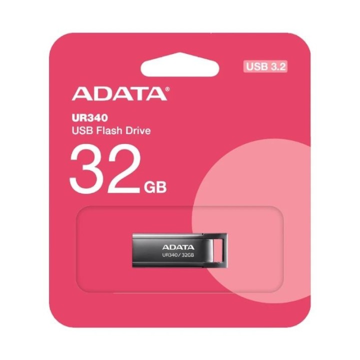 adata lapiz usb ur340 32gb usb 3.2 metal black