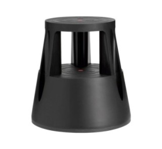 taburete pp 2 peldanos c/ruedas a series negro