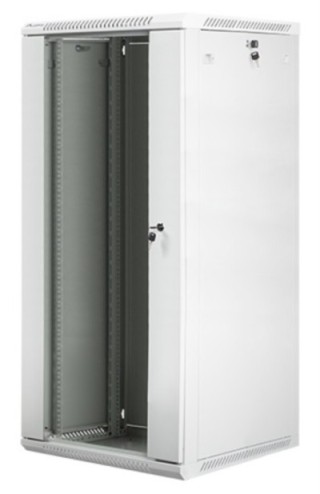 aramrio lanberg mural rack 19" 27u/600x600 flat pack puerta cristal gris