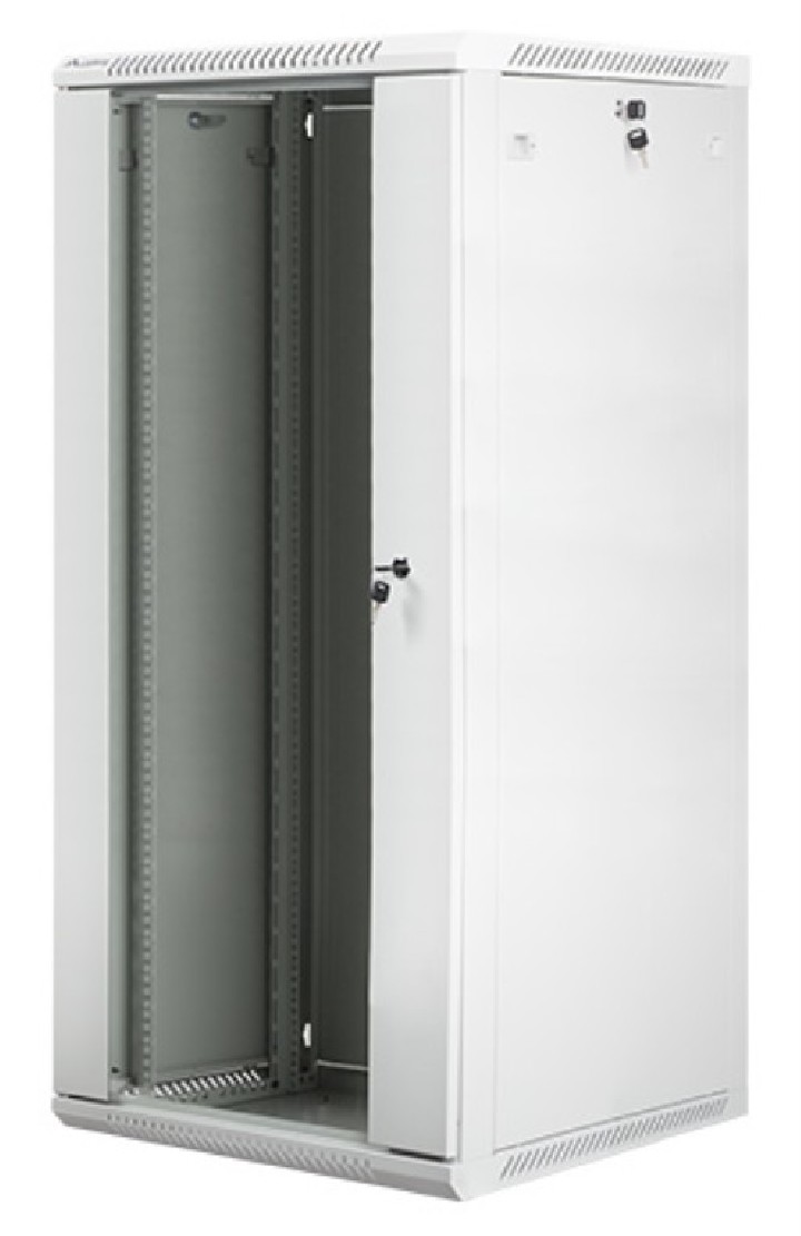 aramrio lanberg mural rack 19" 27u/600x600 flat pack puerta cristal gris