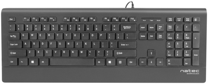teclado natec barracuda slim usb negro