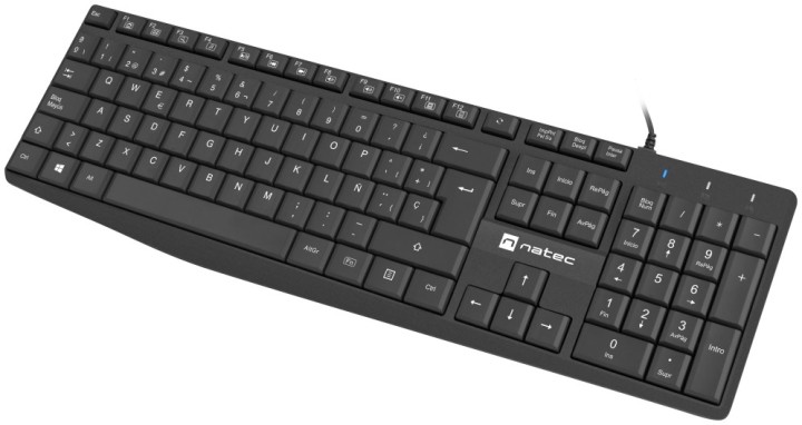 teclado natec nautilus slim layout usb negro