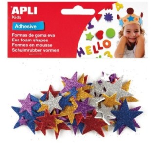 bolsa 50u estrella adh.purp. goma eva apli tam.std