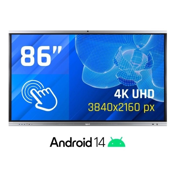 iggual pantalla interactiva 4k orchid 86" webcam