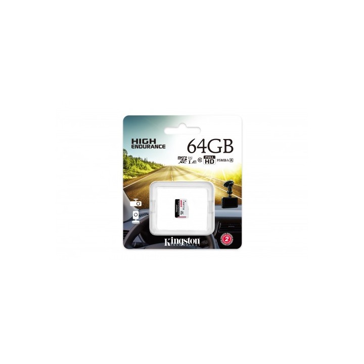 kingston kingston technology high endurance memoria flash 64 gb microsd clase 10 uhs i