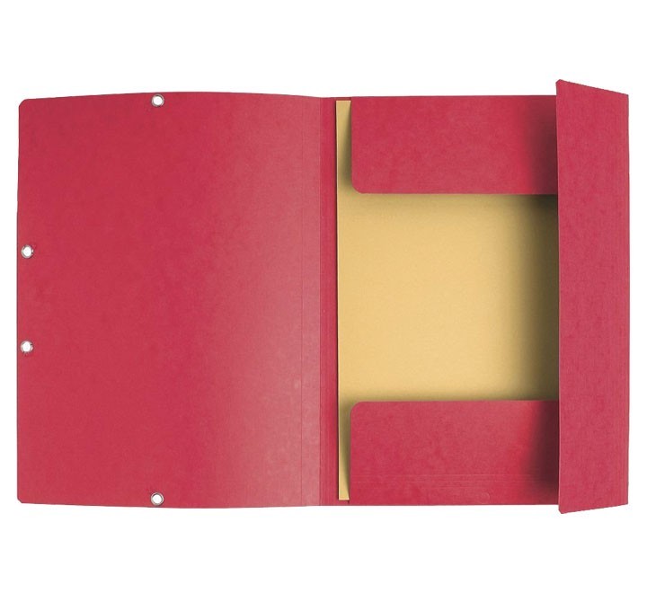 carpeta gomas carton exacompta 3 solapas rojo