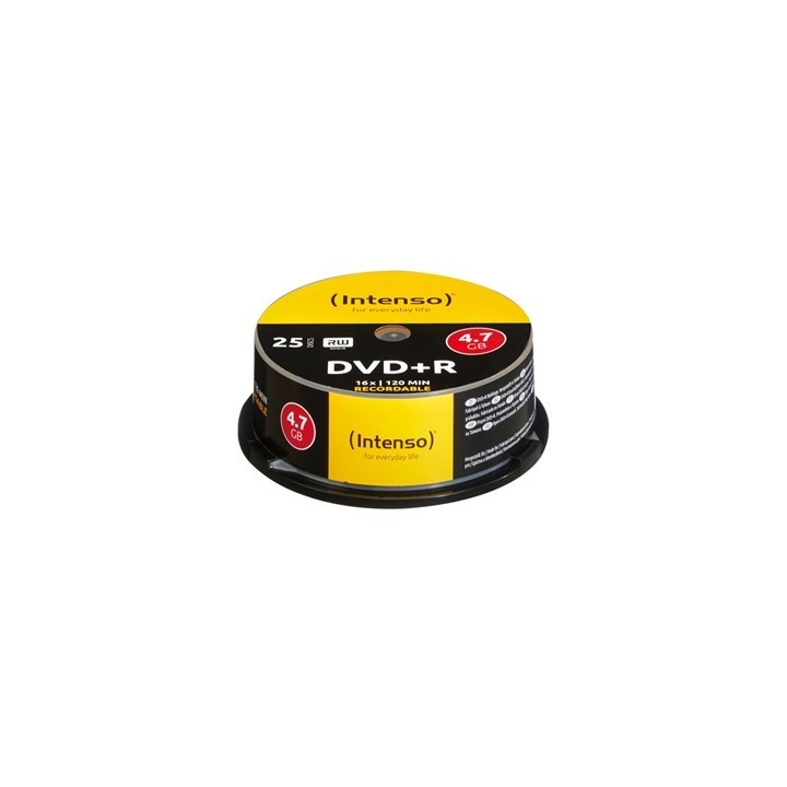 intenso tarrina de dvd+r virgenes intenso 4.7gb 16x 25 unidades