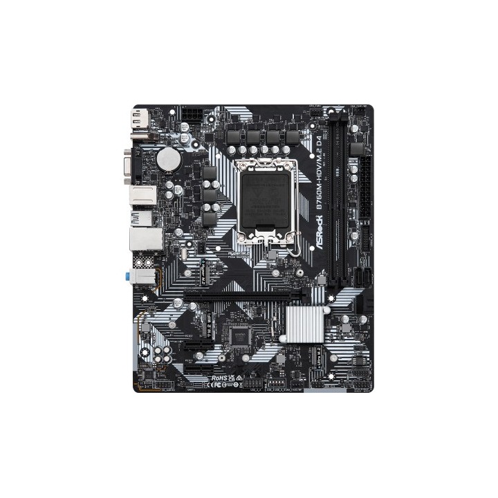 asrock asrock b760m hdv/m.2 d4 intel b760 lga 1700 micro atx